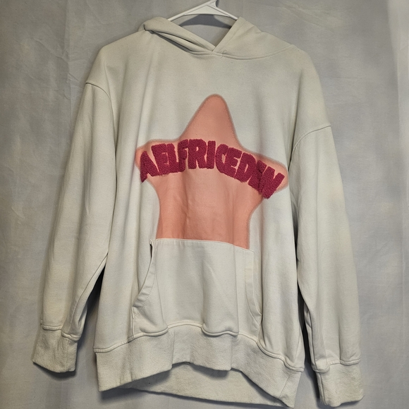 Aelfric Eden Tops - Aelfric Eden Creme Hoodie With Pink Star Detail XSmall